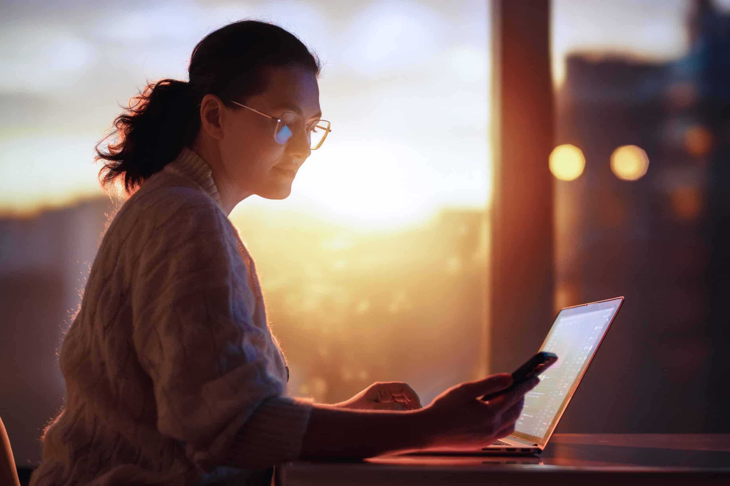 Businesswoman Working On Laptop