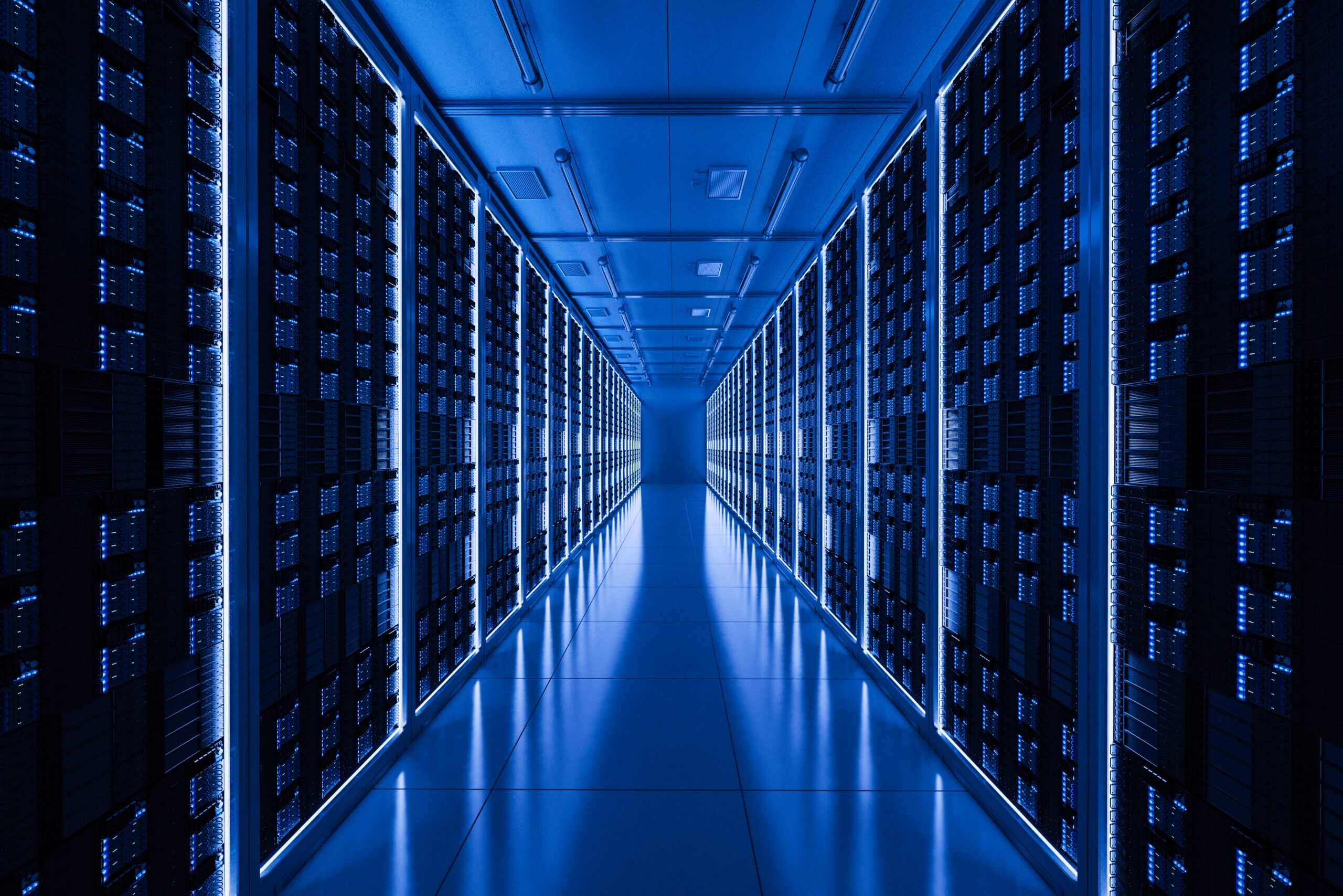 Server Room With Server Tower