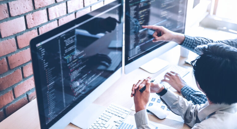 Developing Programmer Team Development Website Design And Coding