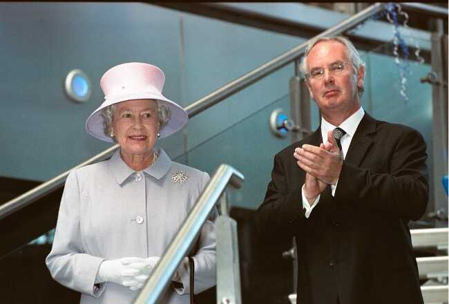 Peter Rigby and Her Majesty Queen Elizabeth the second.