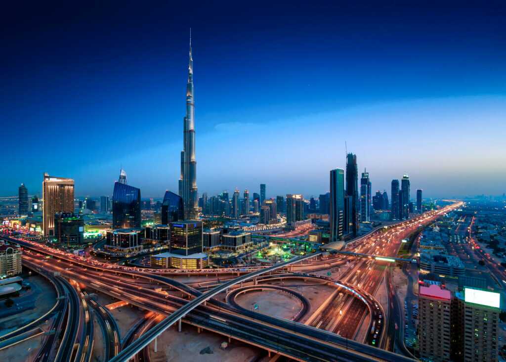 Amazing Night Dubai Downtown Skyline, Dubai, United Arab Emirates
