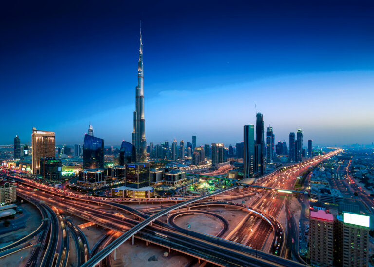 Amazing Night Dubai Downtown Skyline, Dubai, United Arab Emirates
