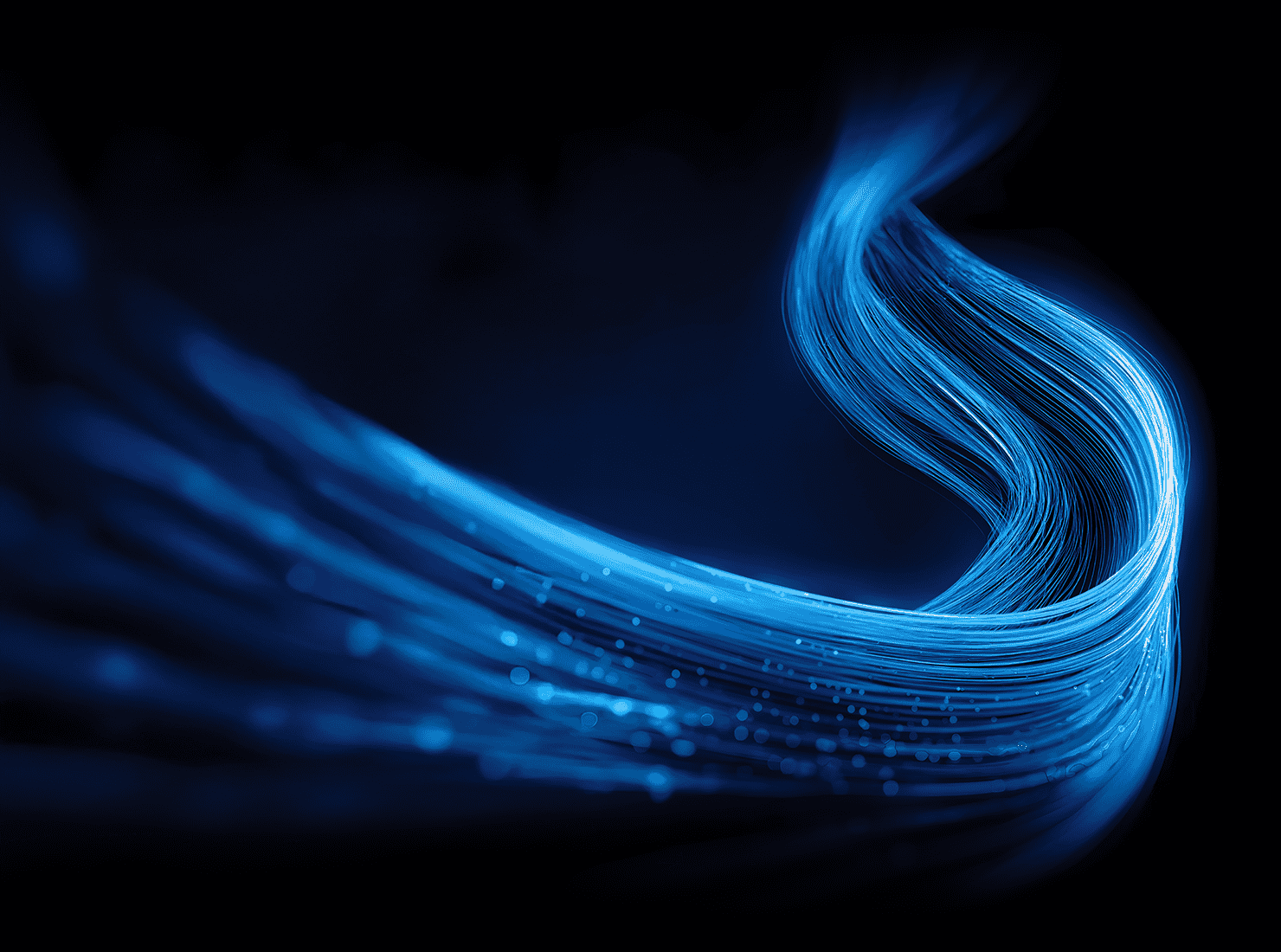 Graphical illustration of a blue digital wave